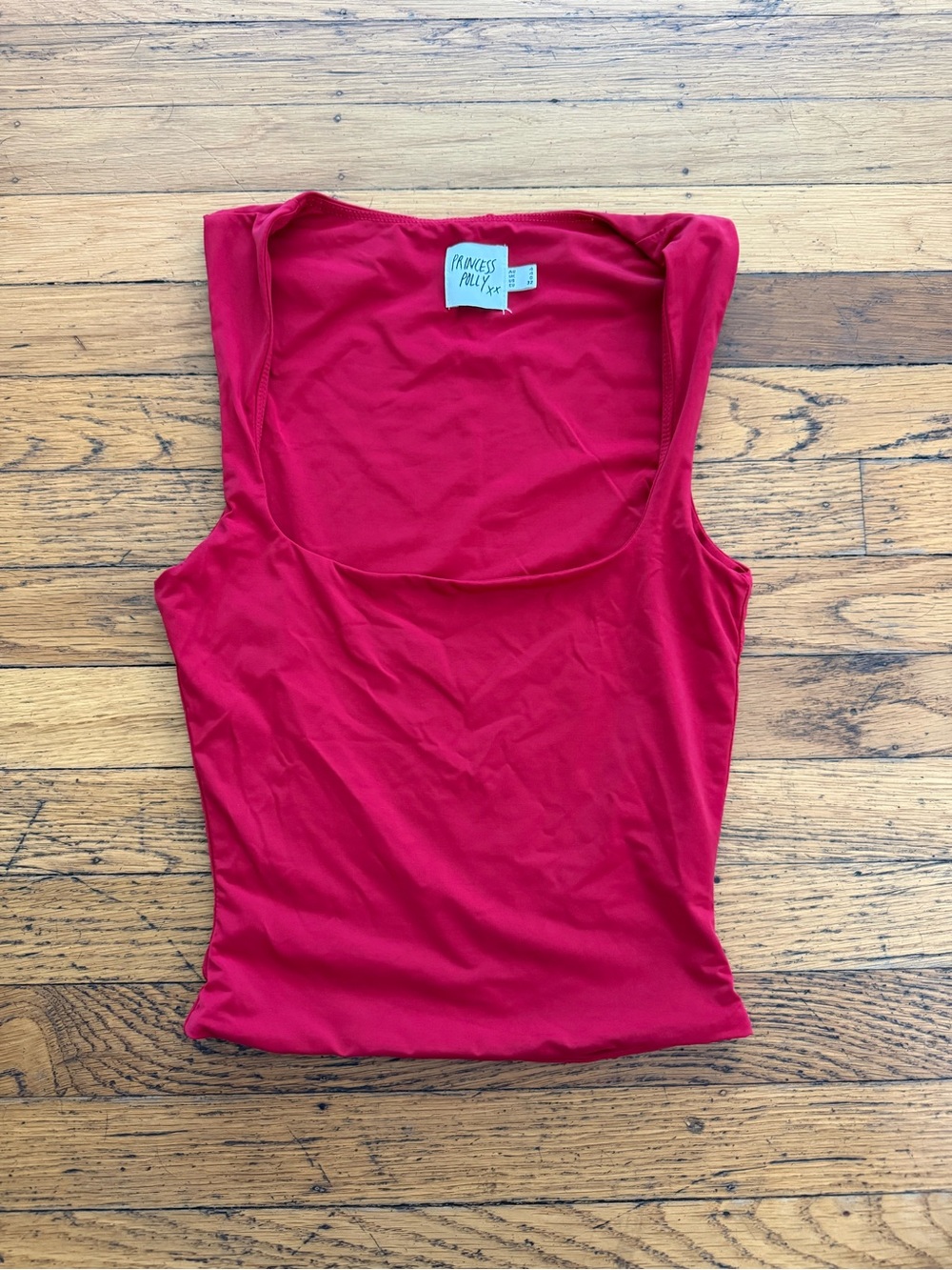 Princess Polly Square Neck Red Top